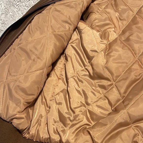 edikted chocolate brown leather jacket - Picture 4 of 7